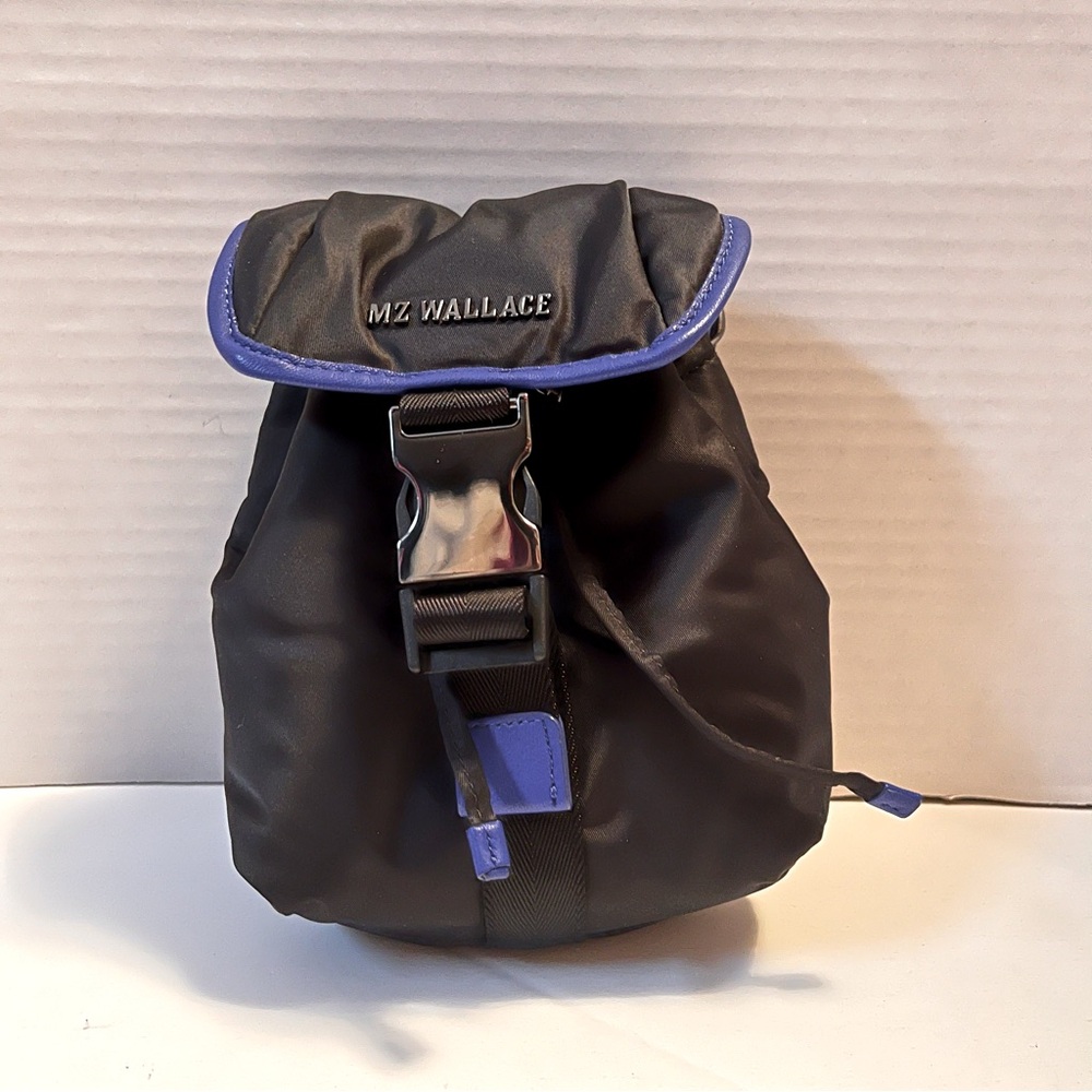 MZ WALLACE | Apex Micro Crossbody, Black & Royal Blue